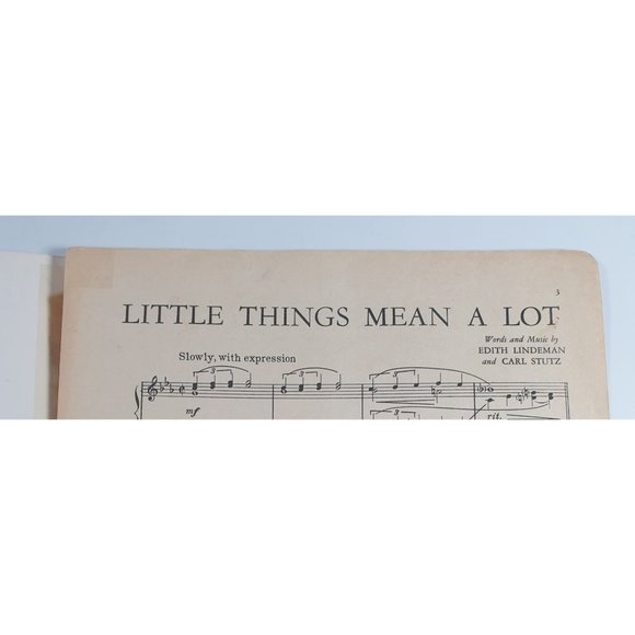 Little Things Mean A Lot 1954 Vintage Sheet Music Piano Voice Easy Listening - Picture 2 of 4